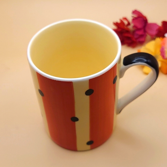 Handpainted Whittard of Chelsea stripes and dots mug - Picture 8 of 8